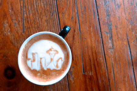 Seattle Skyline Latte Art
