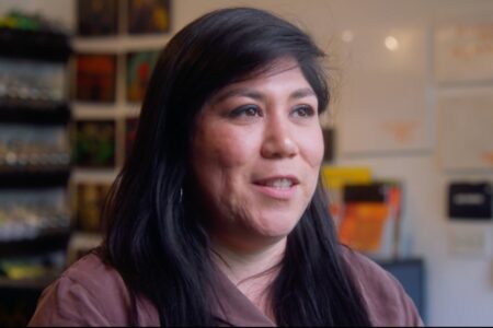 Muralist Angelina Villalobos from Visit Seattle's SODO Motive video series.