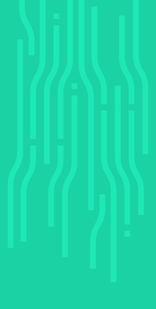 Abstract teal background with vertical wavy lines and a few short horizontal bars, creating a modern, minimalist pattern. The lower part of the image is mostly empty.