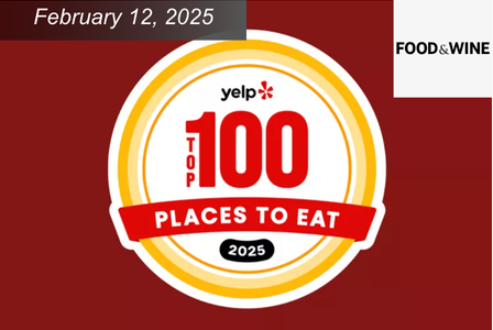 A graphic featuring a gold and red badge with 